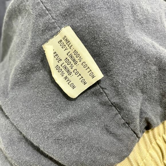 Vintage 90s Misty Harbor Men's Khaki Blue Stripe Casual Bomber Jacket - Large - Picture 11 of 13